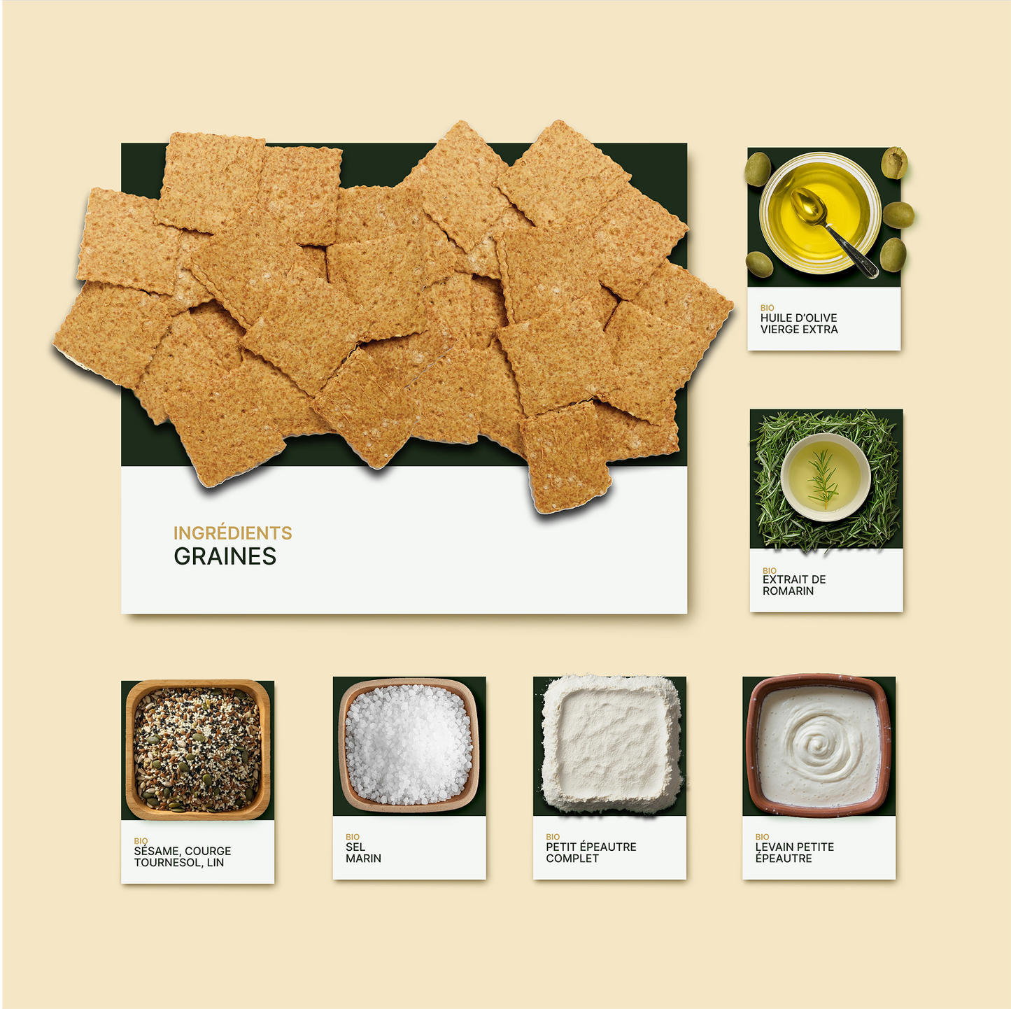 Biscuits croustillants au sésame grillé et au miel